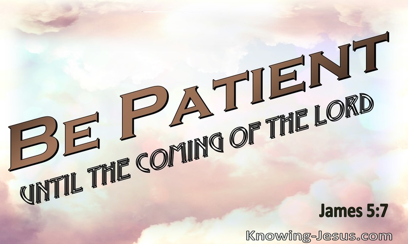 James 5:7 Be Patient Until The Coming Of The Lord (pink)